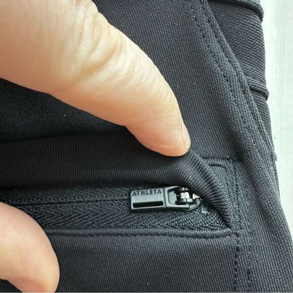 Athleta Delancey moto tight legging leggings women's small. pocket in waistband - Picture 3 of 5